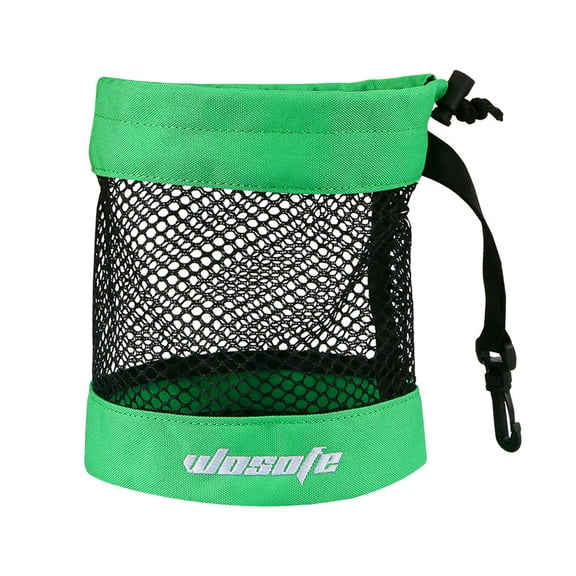 Vsenkes Golf Ball Bag Ball Container Lightweight Golf Accessory Mesh Golf Ball Pouch Green Medium