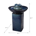 thumbnail image 4 of Hi-Line Gifts LED Lighted Ceramic Outdoor Garden Water Fountain - 28.75" - Blue, 4 of 4