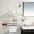 thumbnail image 4 of Estante de cristal para baño JQK TGS100L20-CH con toallero de 50 x 20 cm, 4 of 9