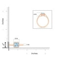 thumbnail image 4 of ANGARA Natural Classic Square Aquamarine Halo Ring in 14K Rose Gold for Women (Size-5mm) | March Birthstone, Birthday, Anniversary, Jewelry Gift for Women | Natural Aquamarine Ring, 4 of 8