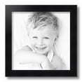 thumbnail image 2 of ArtToFrames 12" x 12" Satin Black Double Step Lip Picture Frame, 12x12 inch Black Wood Poster Frame (WOM-1418), 2 of 7