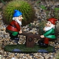 thumbnail image 4 of Sculpture de Gnome, Imperméable à l'Eau Résistant aux Intempéries Multi-Usage Jardin Gnome Statue Ensemble Résine Matériel pour Cadeaux, 4 of 8