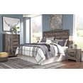 thumbnail image 3 of Signature Design by Ashley Wynnlow 2-Drawer Nightstand, Gray, Rustic Bedside Table with USB Charging Ports, 3 of 6