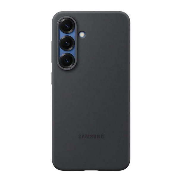 Funda de silicona para Samsung Galaxy S25, negra, ajuste perfecto