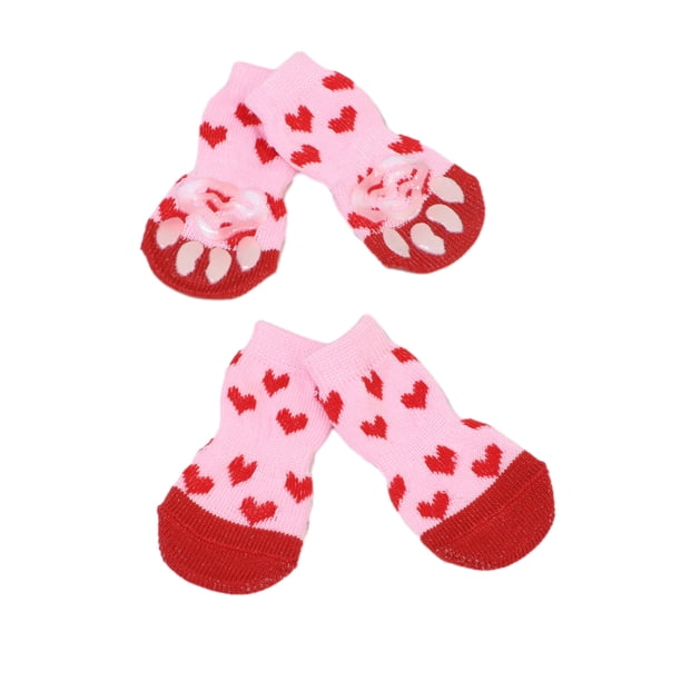 Greeniant 4x Paws Stop Licking Paw Protector - Calcetines antideslizantes y antiarañazos para mascotas Gatos Perros Botas rojo claro L Type3 NO3