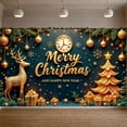 thumbnail image 6 of Golden Christmas Decorations Merry Christmas Holiday Banner for Holiday Decoration Party Celebration Indoor Use, 6 of 9