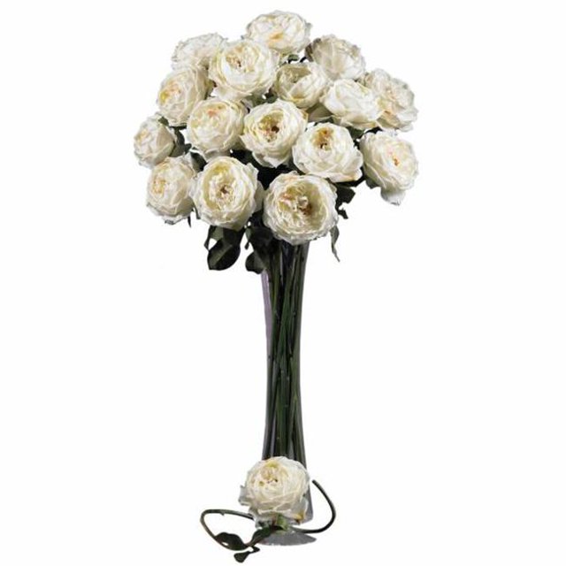 Soie 31 Po. Grande Tige de Rose - Lot de 12 -