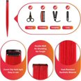 thumbnail image 4 of LAICAIW Rallonges de Cheveux Colorées de 22 Pouces, Postiche Lisse, Mèches de Fête Multicolores à Clipser, Rallonges de Cheveux Synthétiques (12 Pcs Rouge), 4 of 6