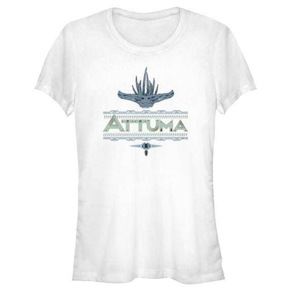 Junior's Black Panther: Wakanda Forever Attuma Logo  Graphic Tee White Small