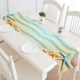 thumbnail image 1 of ABPHQTO Camino de mesa de playa de arena tropical Decoración para el hogar 40x180 cm Océano Estrella de mar Concha Mantel Camino para la decoración del banquete de boda, 1 of 3