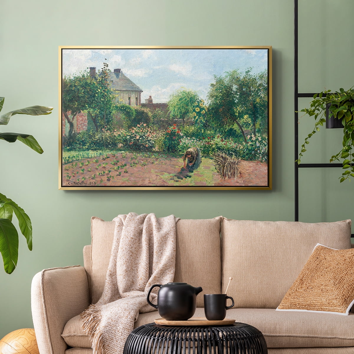 Vintage Landscape-CCLII By Wexford Home Framed in Gold Wood Gallery Wrapped Canvas 27 in. x 41 in.