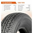 thumbnail image 5 of HALBERD Premium Trailer Tires ST205/75R15 8PR Load Range D Heavy Duty 205 75 15 Radial Trailer Tires  Set 4, 5 of 6