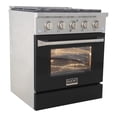 thumbnail image 3 of Kucht Professional 30" Stainless Steel Natural Gas Range in Black and Silver, 3 of 14