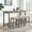 Brown Table and Chair, variant on LKTART 4 Piece Bar Table Set with Power Outlet 59 Inch Industrial Dining Table and 3 Padded Stools for Living Room Dining Room Game Room Brown