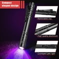 thumbnail image 3 of UV Black Light Flashlight Small Blacklight Flashlights Pen Lights for Leak, Pet Urine, Hotel Inspection, Dry Stain and Dye Detector, 5.2 Inches Long, 3 of 7