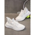thumbnail image 2 of Women's Lightweight Breathable Casual Sports Shoes for Comfortable Running & Fitness, White Sneakers All Season., 2 of 10