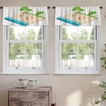 thumbnail image 2 of LALILO Kitchen Curtain Valance Beach Ball Beach Ball Rod Pocket Window Curtain 52"x 18" Set of 2, 2 of 5