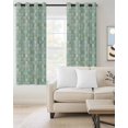 thumbnail image 2 of Abstract Checkered Blackout Curtains Light Blocking Print Window Curtains, Modern Minimalist Grid Geometric Pattern Thermal Insulated Window Drapes for Living Room Kitchen (2 Panels, 104"W x 63"L), 2 of 9