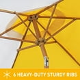 thumbnail image 7 of Autlaycil 7.5ft Patio Umbrella and Button Tilt Sun Shelter UV Protection Beach for Market, Beach, Patio, Pool, Garden Backyard (Yellow and White), 7 of 7