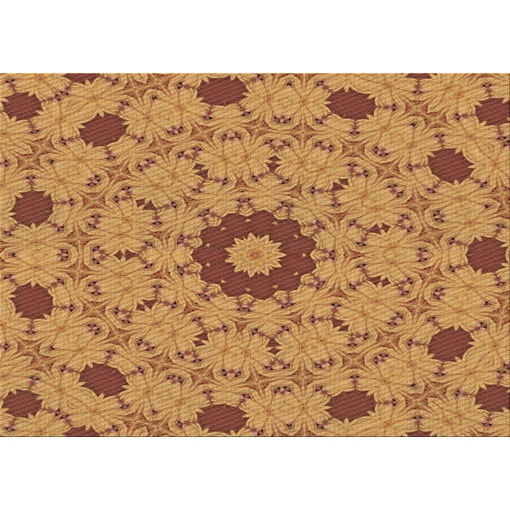 Ahgly Company Indoor Rectangle Patterned Mahogany Brown Area Rugs, 7' x 10'