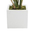 thumbnail image 4 of 33" Square Fern Artificial Plant with White Fiberglass Pot, by DecMode, 4 of 8