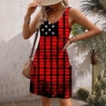 thumbnail image 6 of ZHUGeLI 4th of July Outfits for Women, Women's Casual With Pockets Summer Floral Print Dress V-Neck Mini Dresses, American Flag Patriotic Outfits Up to 50% off Clearance, 6 of 7