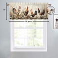 thumbnail image 4 of Rooster Kitchen Valance Curtain Rod Pocket Chicken Farm Rustic Farmhouse Floral Flower Fence Country Retro Window Treatment Valance Curtains for Bathroom, 4 of 6
