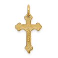 thumbnail image 4 of 14K Yellow Gold Charm Pendant Themed 22 mm 12 Inri Diamond-Cut Crucifix, 4 of 4