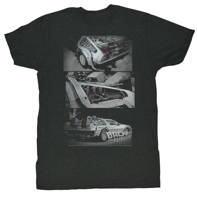 Back To The Future Hipster To The Future Black Heather Adult T-Shirt Tee
