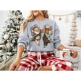 thumbnail image 4 of Wonderful Time Christmas Bow Sweatshirt | Vintage Holiday Santa Reindeer Snowman Pullover, 4 of 7