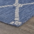 thumbnail image 4 of LR Home Sophie 5'3" x 7' Navy/White Nautical Rope Lattice Indoor/Outdoor Performance Area Rug, 4 of 6