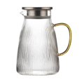 thumbnail image 1 of Large Capacity Water Kettle Borosilicate Jug Stylish Design for Tea Milk Juice Safe Easy Pouring Wide Handle, 1 of 3