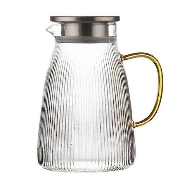 Large Capacity Water Kettle Borosilicate Jug Stylish Design for Tea Milk Juice Safe Easy Pouring Wide Handle