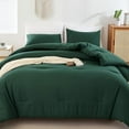 thumbnail image 3 of Comforter Full Size for Girls Boys Teen,3pcs(1 Dark Emerald Green Comforter & 2 Pillowcases),Soft Kids Comforter Sets All Season Dorm Bedding, 3 of 9