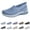 47# Blue, variant on Women's Slip On Walking Shoes Breathable Mesh Platform Non Slip Memory Foam Casual Sneakers Women Woven Orthopedic Shoes Comfortable Lightweight Running Sneaker,Blue#37