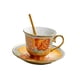 thumbnail image 4 of Juego de taza y platillo de té de cerámica, taza de café con leche vintage de 7 oz, hermoso juego de té de porcelana Flor, 4 of 9
