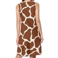 thumbnail image 2 of Giraffe pattern Spring Summer Dresses for Women Fashion T-shirt Dress Casual Sleeveless Loose Sundress with Pockets, 2 of 5