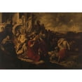 thumbnail image 3 of Jacob Hogers 24x18 Black Modern Framed Museum Art Print Titled - The Meeting of Jacob and Esau (1655), 3 of 5