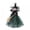 Green, variant on Halloween Witch Tree Topper Decoration Black Witch with Broom for Desktop Treetop Fireplace Halloween Decor