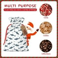 thumbnail image 7 of Fuzoiu Cute Shark Print Christmas Gift Bag,Burlap Gift Bag with Drawstring Closure & Hang Tag,Perfect for Holidays, Birthdays, and Special Occasions-Medium, 7 of 7