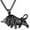 Black, variant on Highland Cow Urn Necklace for Ashes Pendant Stainless Steel Taurus Zodiac Keepsake Holder Ashes for Pet Human Memorial Cremation Jewlery