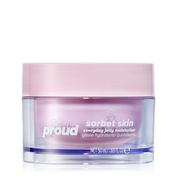 Skin Proud Sorbet Skin, Everyday Jelly Face Moisturizer with Hyaluronic  Complex, Oil-Free, 100% Vegan, 1.69 fl oz