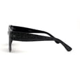thumbnail image 4 of Womens Large Thick Plastic Horn Rim Retro Chic Sunglasses Grey Glitter Black, 4 of 4