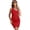 Deep Red, variant on Women's One Shoulder Tulip Hem Bodycon Dress Solid Chic Mini Sleeveless Night Out 100% Polyester Fabric Evening