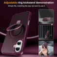 thumbnail image 2 of For iPhone 16 Case Compatible with MagSafe Ring Holder Kickstand TPU+PC Phone Cover - Blue, 2 of 5