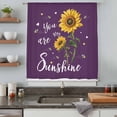 thumbnail image 4 of Purple Sunshine Sunflower Semi Sheer Curtains Drapes for Living Room,Bedroom,French Doors Window 84 Inches Long,Pastoral Bees Farmhouse Floral Rod Pocket Chiffon Curtain Drapery Voile Draperies Panel, 4 of 8