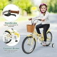 thumbnail image 6 of Costway 18" Kids Bike with Height Adjustable Handlebar Seat Basket Bell Training Wheels Beige, 6 of 9