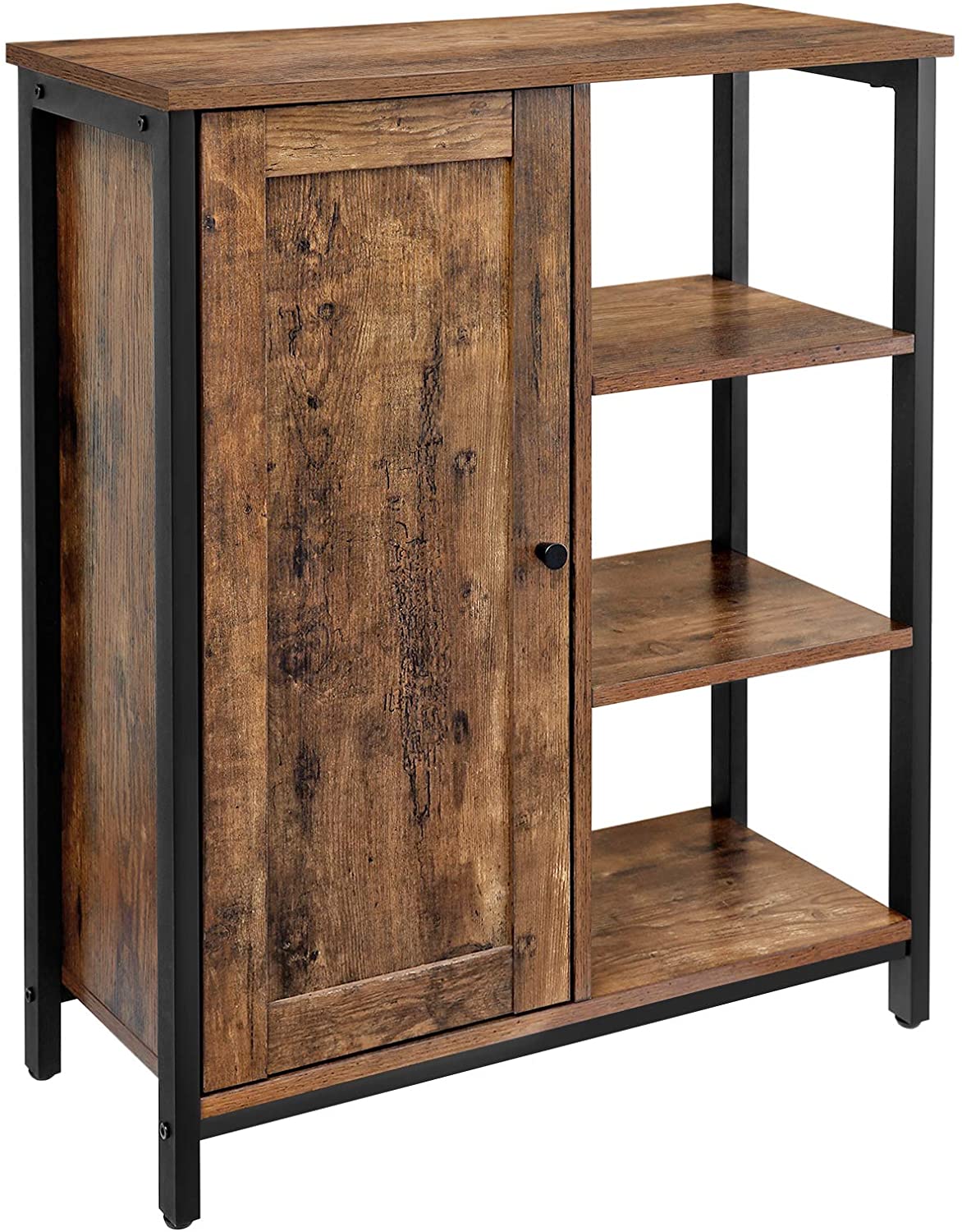 vasagle storage cabinet on Vasagle Daintree Floor Standing Cabinet Industrial Storage Cabinet Cupboard And 4 Shelves Multifunctional Shelving For Living Room Kitchen Bedroom Bathroom Rustic Brown Ulsc64bx Walmart Com Walmart Com
