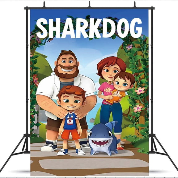 Sharkdog Taspestry Wall Decor Backdrop Banner Party Supplies Poster Birthday Decorations Background for Photography Taspestry