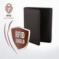 thumbnail image 4 of MAISON DE NOAH Mens Soft Grain Leather Trifold Wallet with RFID Blocking and Multicard Pockets & ID Window - Black, 4 of 7